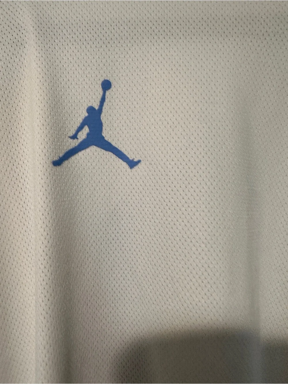 Jordan White Mesh Top with Red Jumpman